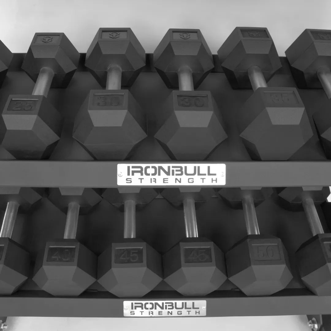 Hex Dumbbell Set With Rack | 5-50LB + 3-Tier