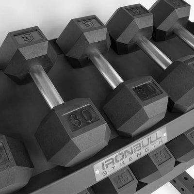 Hex Dumbbell Set With Rack | 5-50LB + 3-Tier