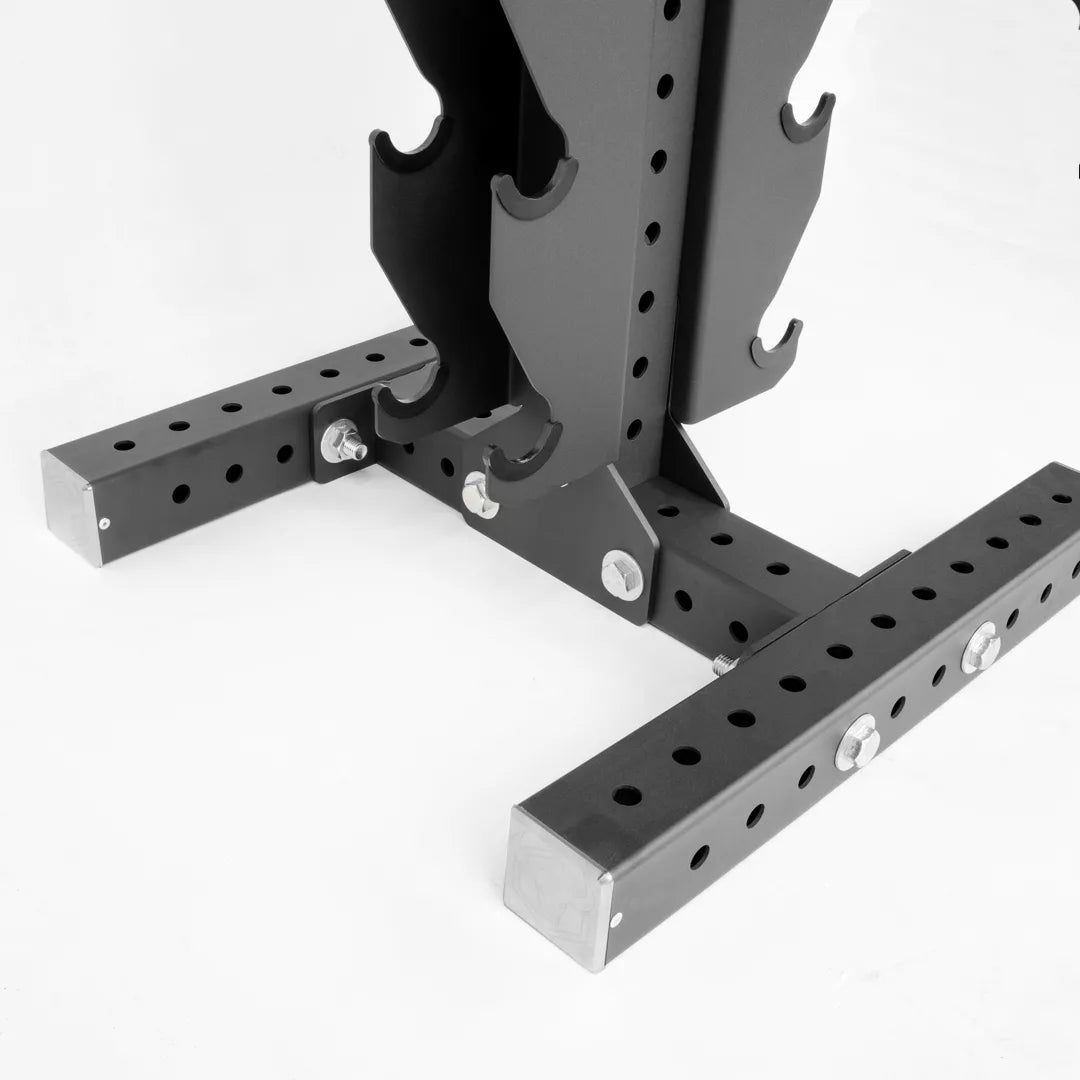 5-40 LB Rubber Hex Dumbbell Set with Vertical Storage Rack - 8