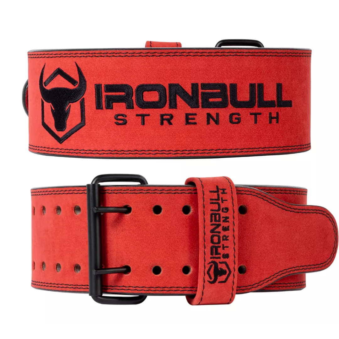Iron Bull Strength Powerlifting Belt 10mm Double Prong 4 inch Wide