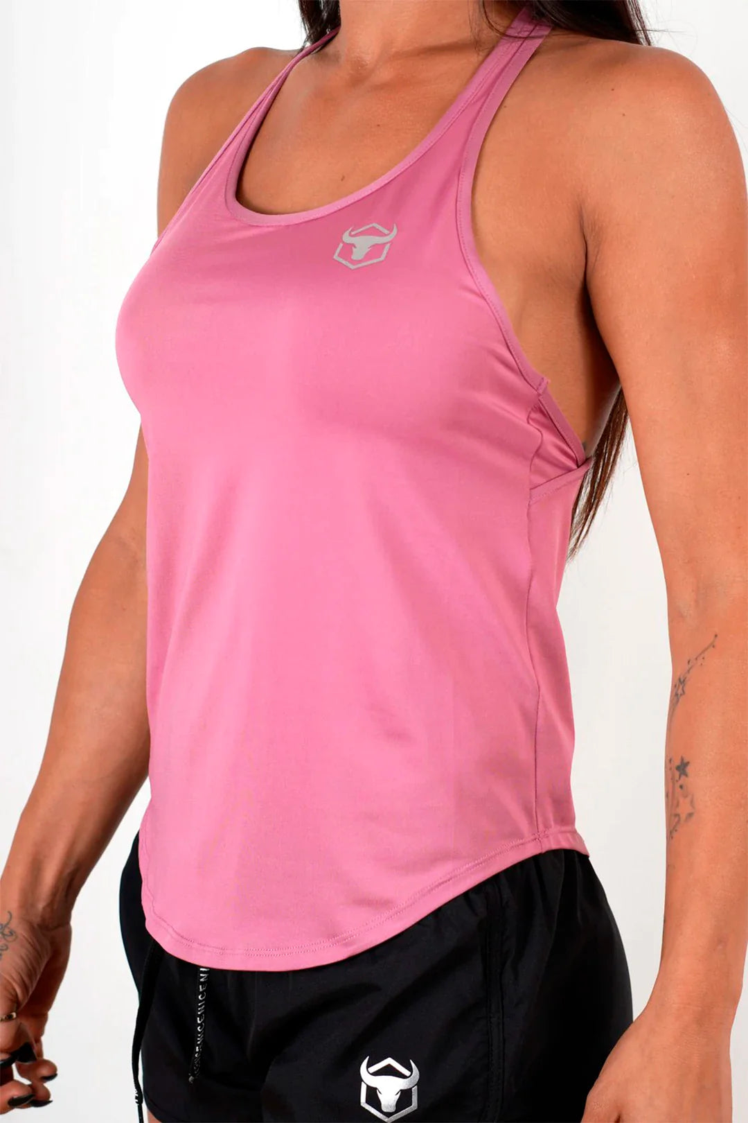 Pink gym 2025 top womens
